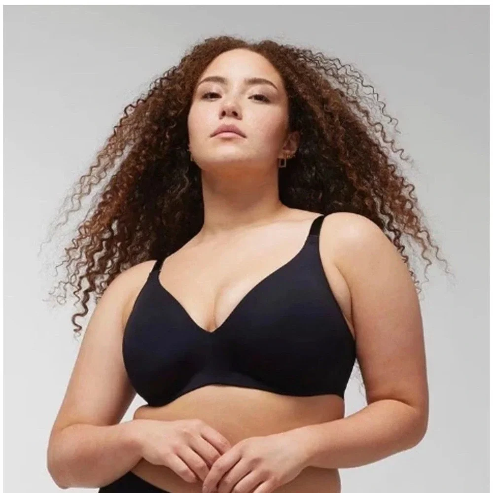 Soma Women's Size‎ 38DD Black Vanishing Back 360 Wireless Ultra-Thin Padding Bra